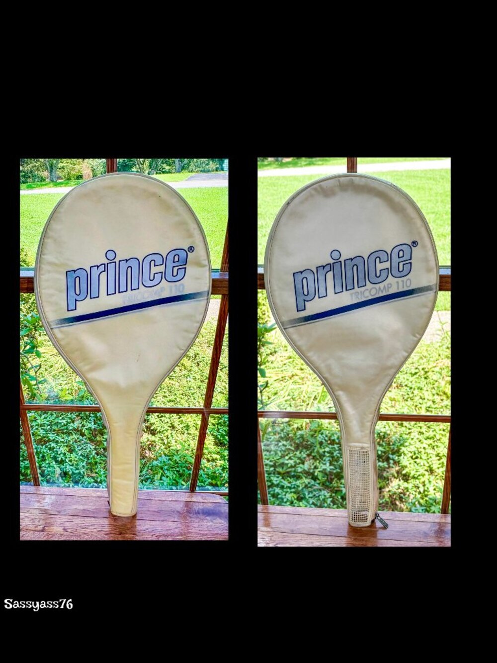 🆕VTG▪️PRINCE▪️1988 Tricomp Series 100 4 3/8 Grip Graphite Fiberglass Racquet - Picture 6 of 14